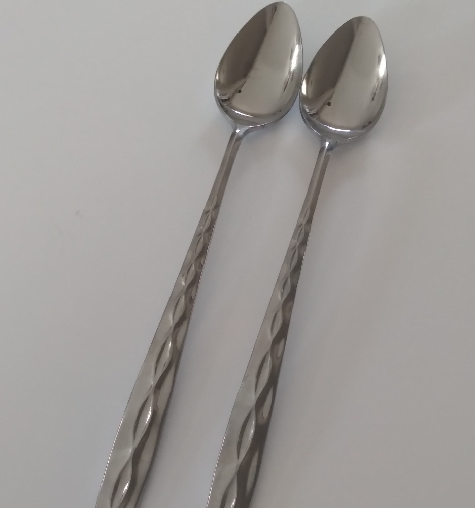 Orleans Silver hammered stainless 2 Ice tea spoon